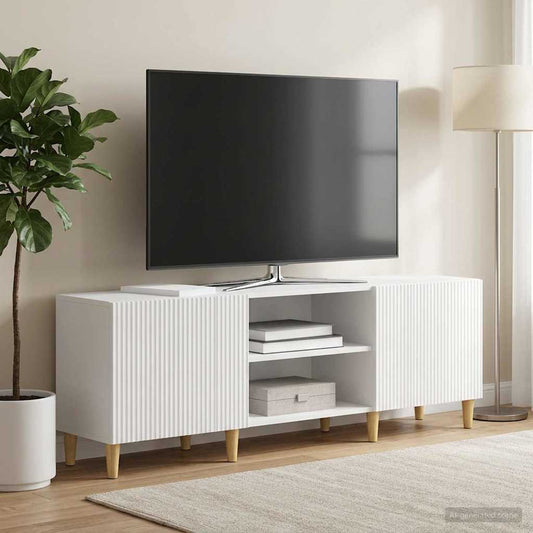 Mobile TV Bianco Lucido 150 x 31 x 50 cm Legno ingegnerizzato