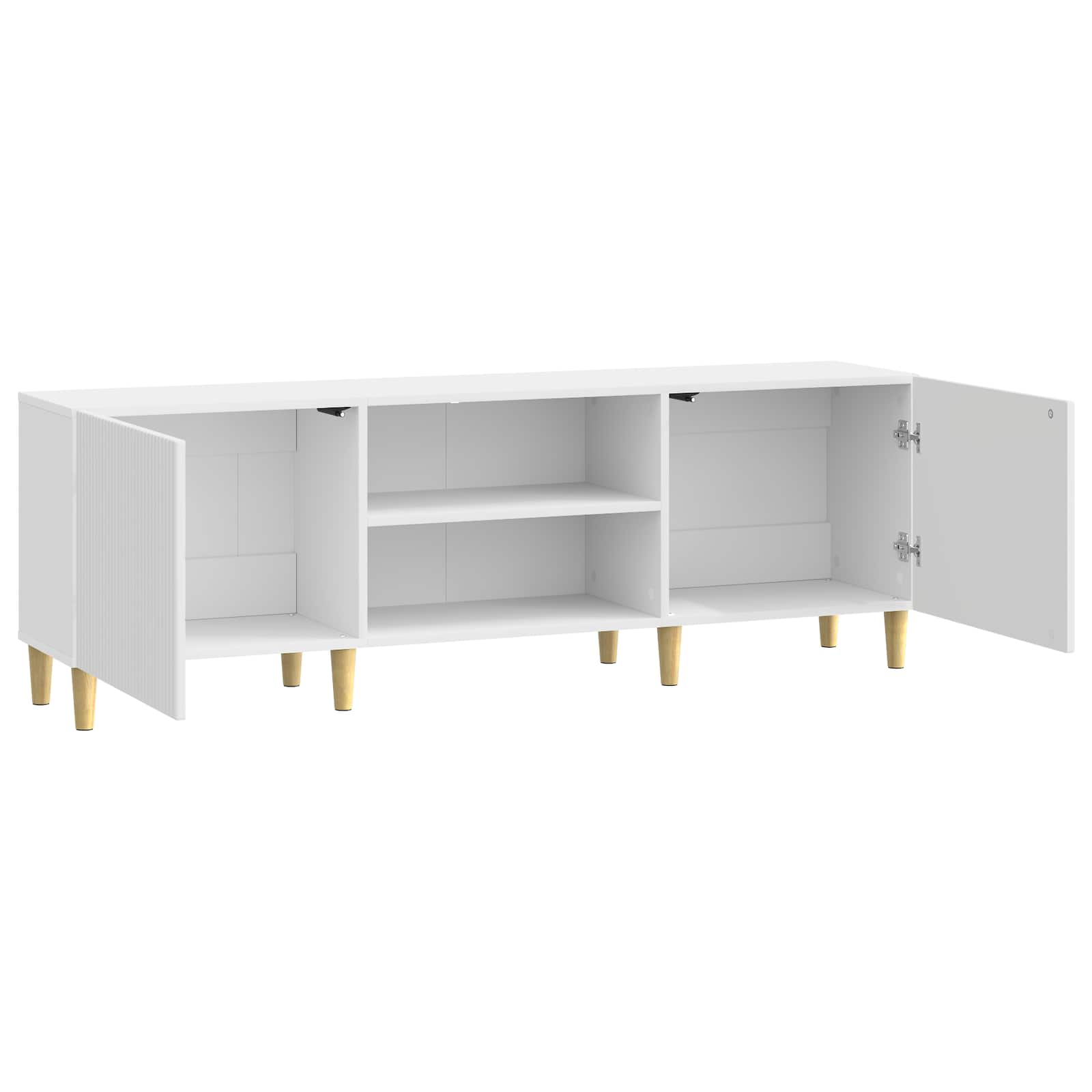 Mobile TV Bianco Lucido 150 x 31 x 50 cm Legno ingegnerizzato | homemem39
