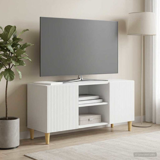 Mobile TV Bianco 102 x 34,5 x 50 cm Legno ingegnerizzato | homemem39