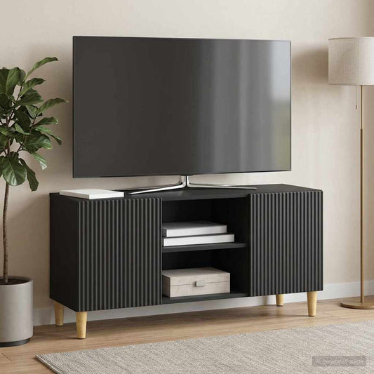 Mobile TV Nero 102 x 34,5 x 50 cm Legno ingegnerizzato