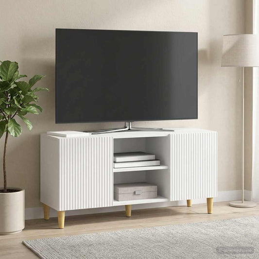 Mobile TV Bianco Lucido 102 x 34,5 x 50 cm Legno ingegnerizzato
