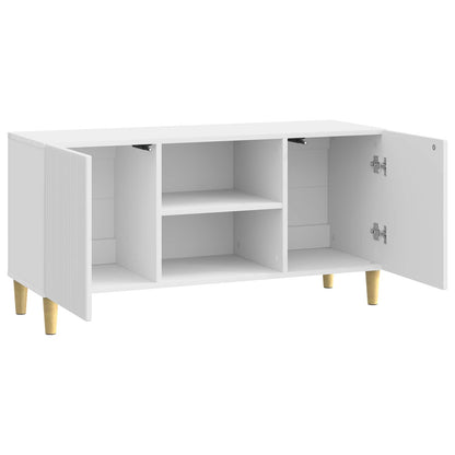 Mobile TV Bianco Lucido 102 x 34,5 x 50 cm Legno ingegnerizzato | homemem39