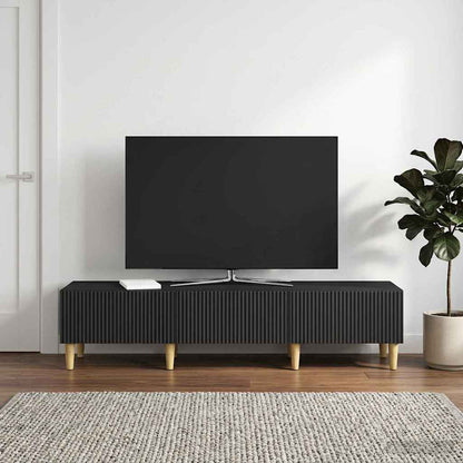 Mobile TV Nero 147 x 34,5 x 30 cm Legno ingegnerizzato