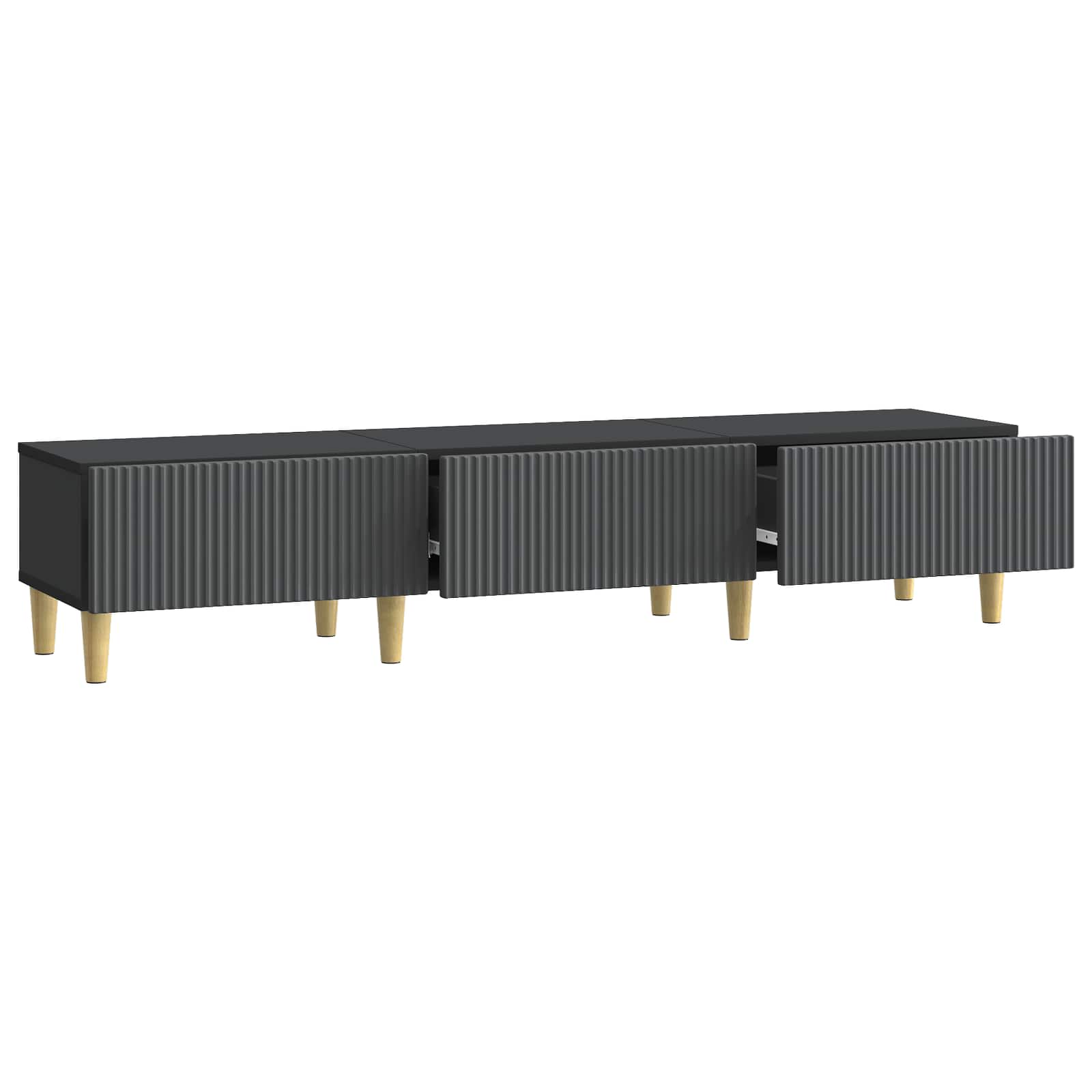 Mobile TV Nero 147 x 34,5 x 30 cm Legno ingegnerizzato | homemem39