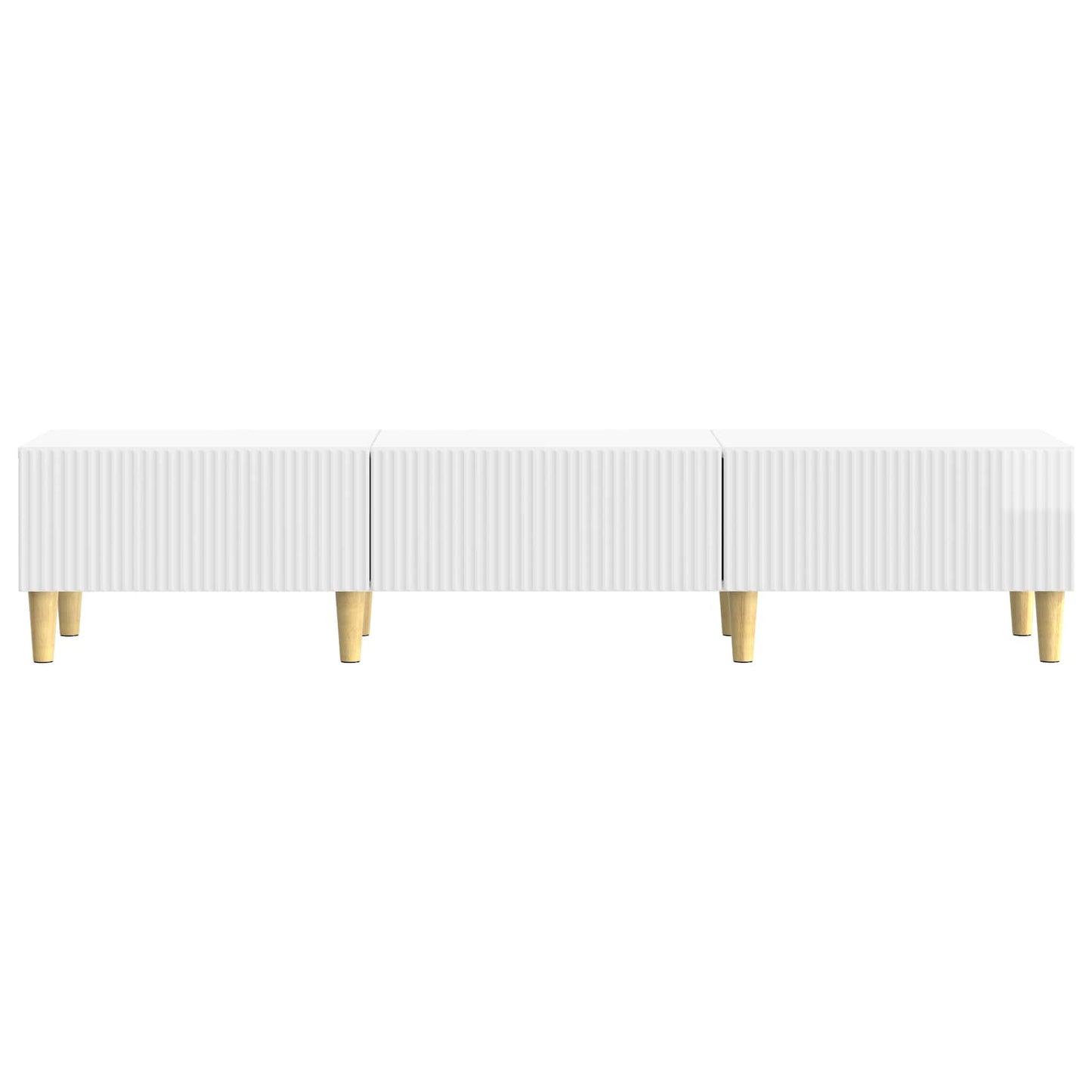 Mobile TV Bianco Lucido 147 x 34,5 x 30 cm Legno ingegnerizzato | homemem39