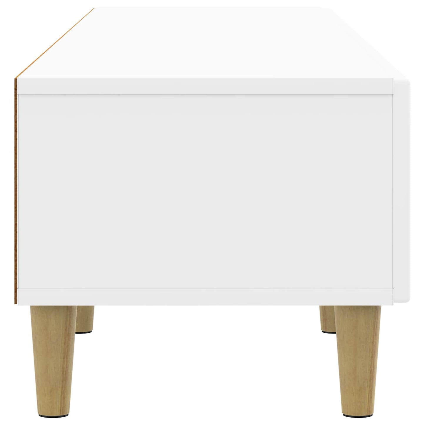 Mobile TV Bianco Lucido 147 x 34,5 x 30 cm Legno ingegnerizzato | homemem39