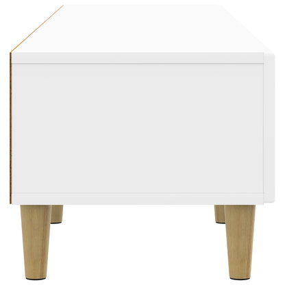 Mobile TV Bianco Lucido 147 x 34,5 x 30 cm Legno ingegnerizzato