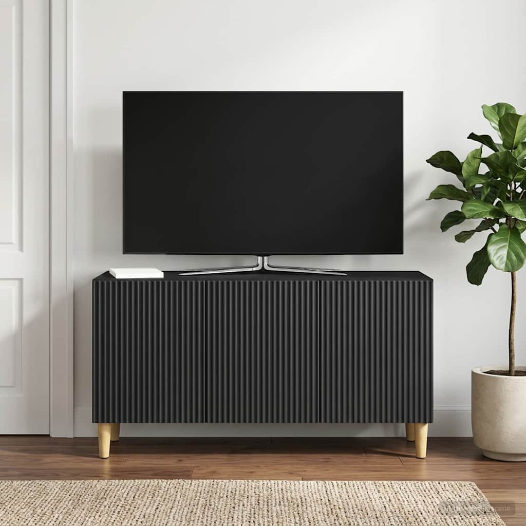 Mobile TV Nero 99 x 34,5 x 50 cm Legno ingegnerizzato