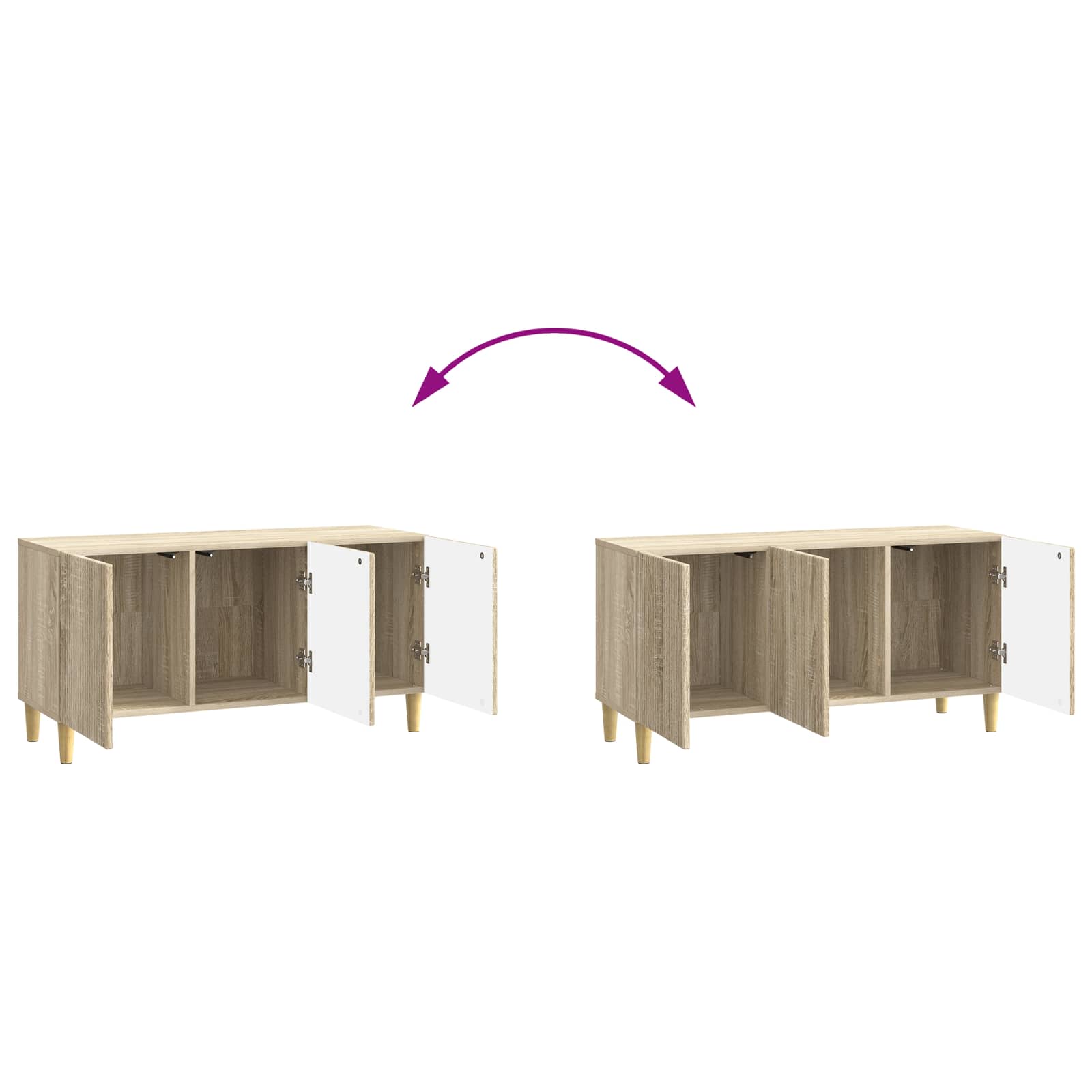 Mobile TV Rovere Sonoma 99 x 34,5 x 50 cm Legno ingegnerizzato | homemem39