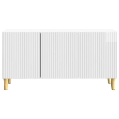 Mobile TV Bianco Lucido 99 x 34,5 x 50 cm Legno ingegnerizzato | homemem39