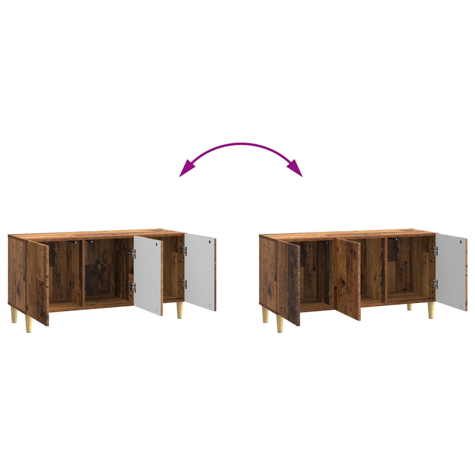 Mobile TV Legno antico 99 x 34,5 x 50 cm Legno ingegnerizzato | homemem39