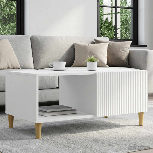 Tavolino da salotto Bianco 90 x 50 x 40 cm Legno ingegnerizzato | homemem39