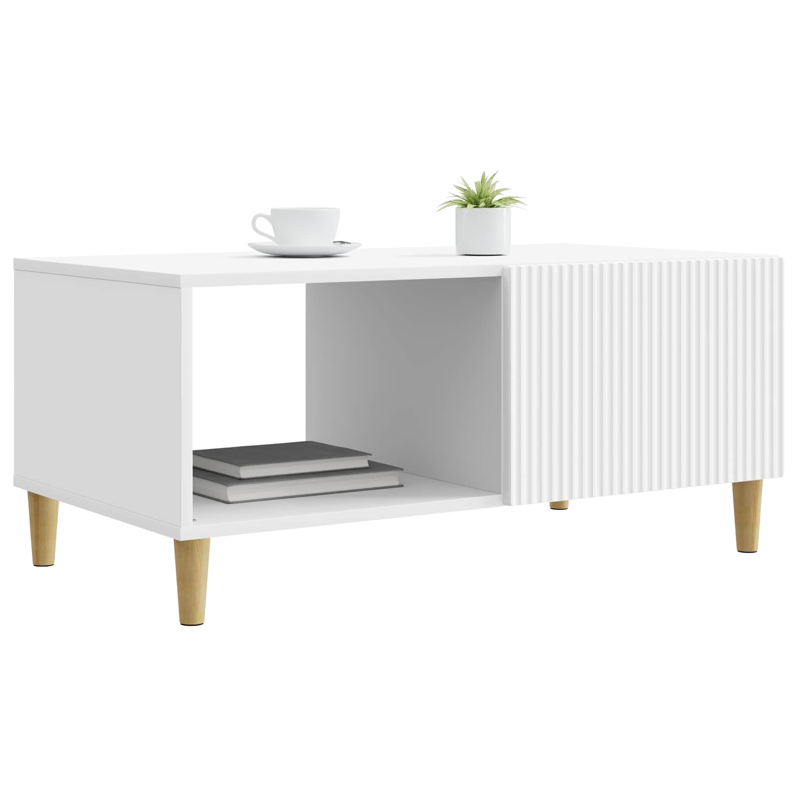 Tavolino da salotto Bianco 90 x 50 x 40 cm Legno ingegnerizzato | homemem39