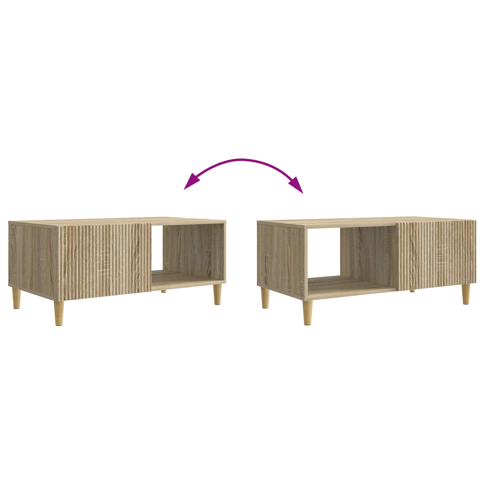 Tavolino da salotto Rovere Sonoma 90 x 50 x 40 cm | homemem39