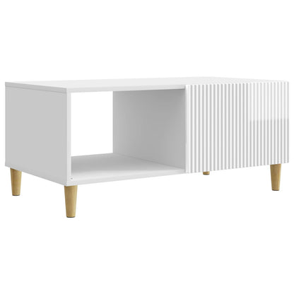 Tavolino da salotto Bianco Lucido 90 x 50 x 40 cm | homemem39