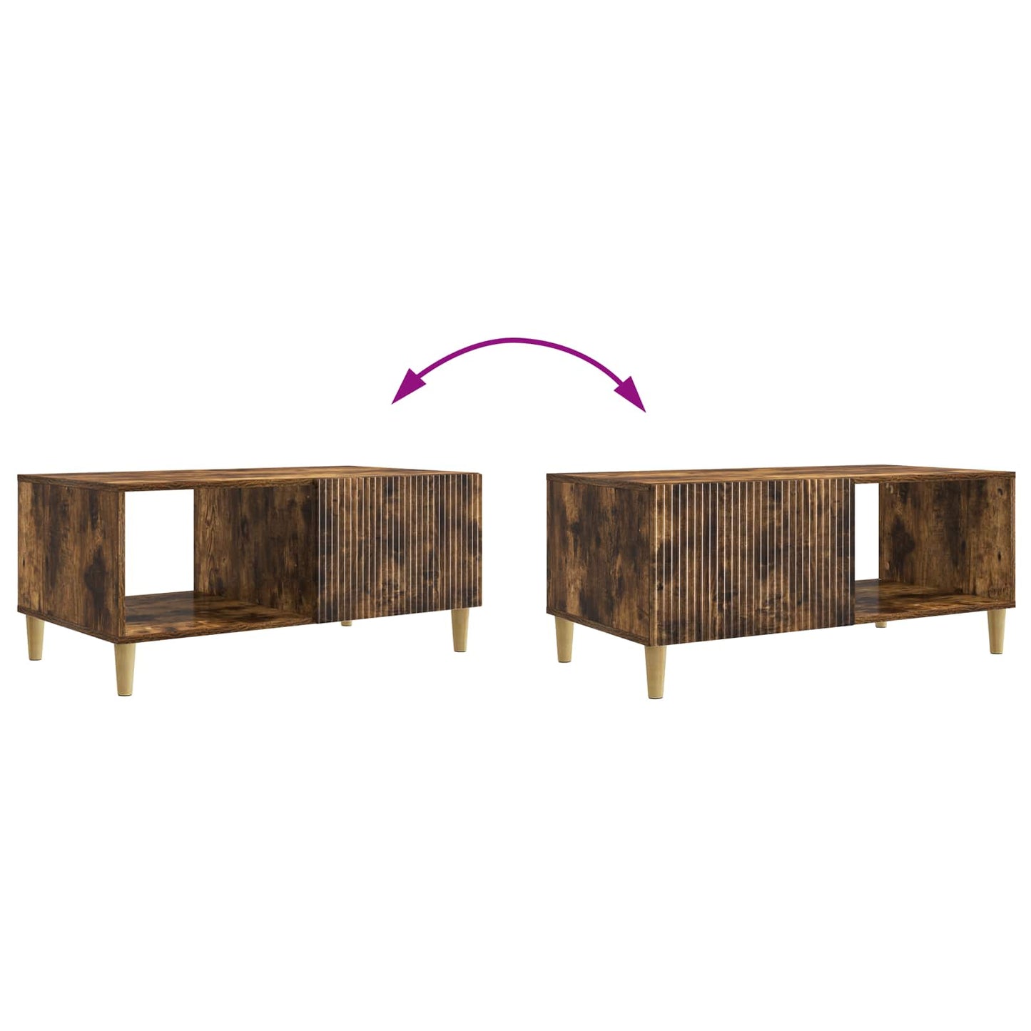 Tavolino da salotto Rovere Fumo 90 x 50 x 40 cm | homemem39