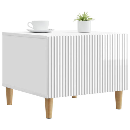 Tavolino da salotto con cassetto Bianco Lucido 49 x 50 x 40 cm | homemem39