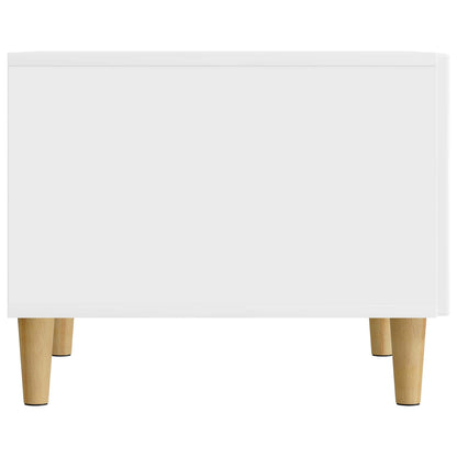 Tavolino da salotto con cassetto Bianco Lucido 49 x 50 x 40 cm | homemem39