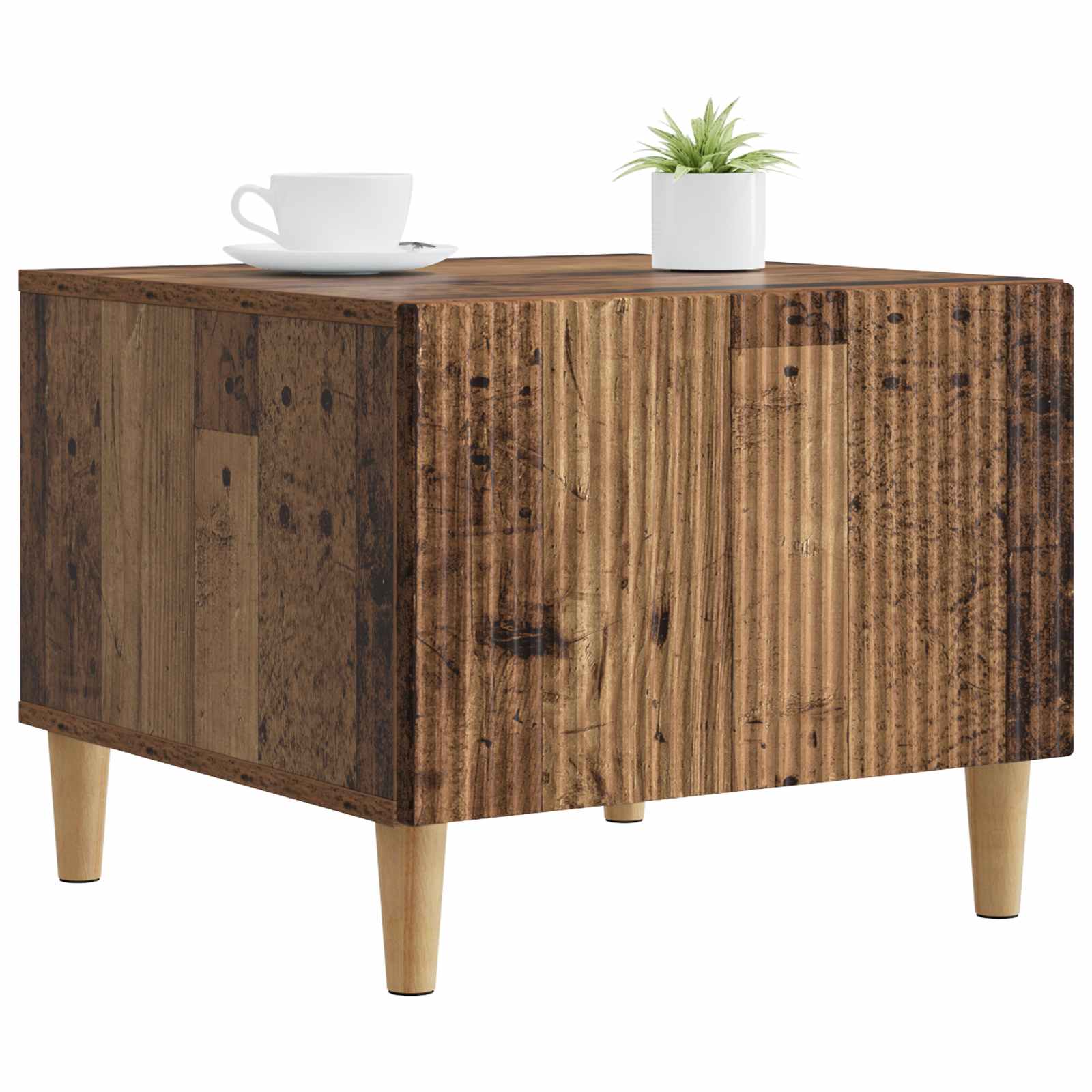 Tavolino da salotto con cassetto Legno antico 49 x 50 x 40 cm | homemem39