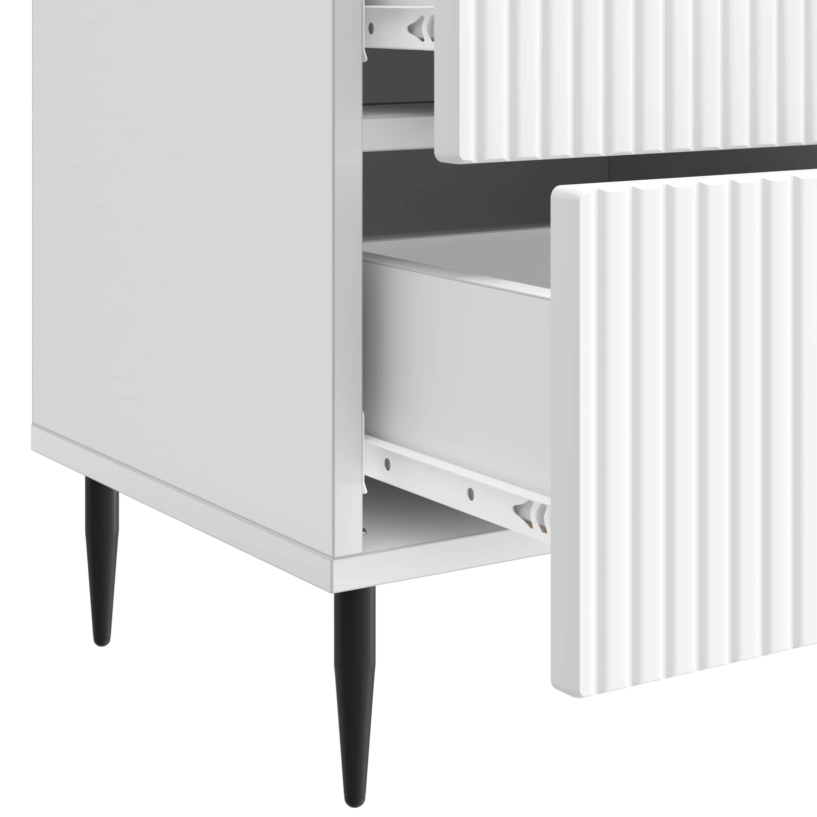 Armadio da Notte con cassetto Bianco 43 x 34,5 x 47,5 cm | homemem39