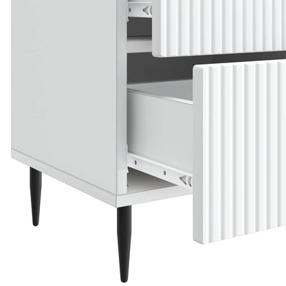 Armadio da Notte con cassetto Bianco 43 x 34,5 x 47,5 cm | homemem39