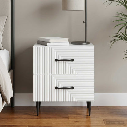 Armadio da Notte con cassetto Bianco 43 x 34,5 x 47,5 cm | homemem39
