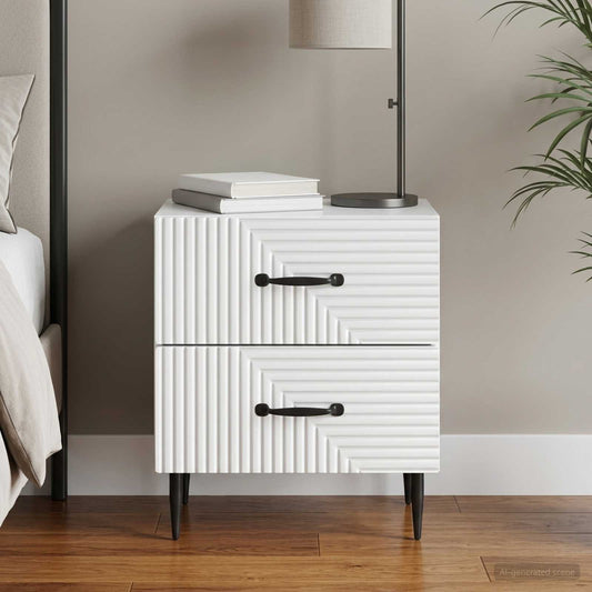 Armadio da Notte con cassetto Bianco 43 x 34,5 x 47,5 cm | homemem39