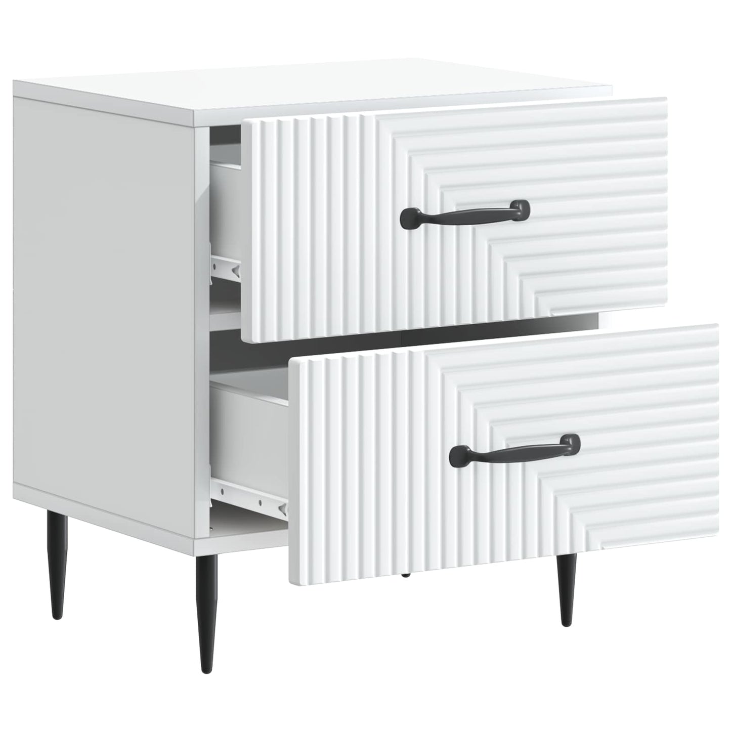 Armadio da Notte con cassetto Bianco 43 x 34,5 x 47,5 cm | homemem39