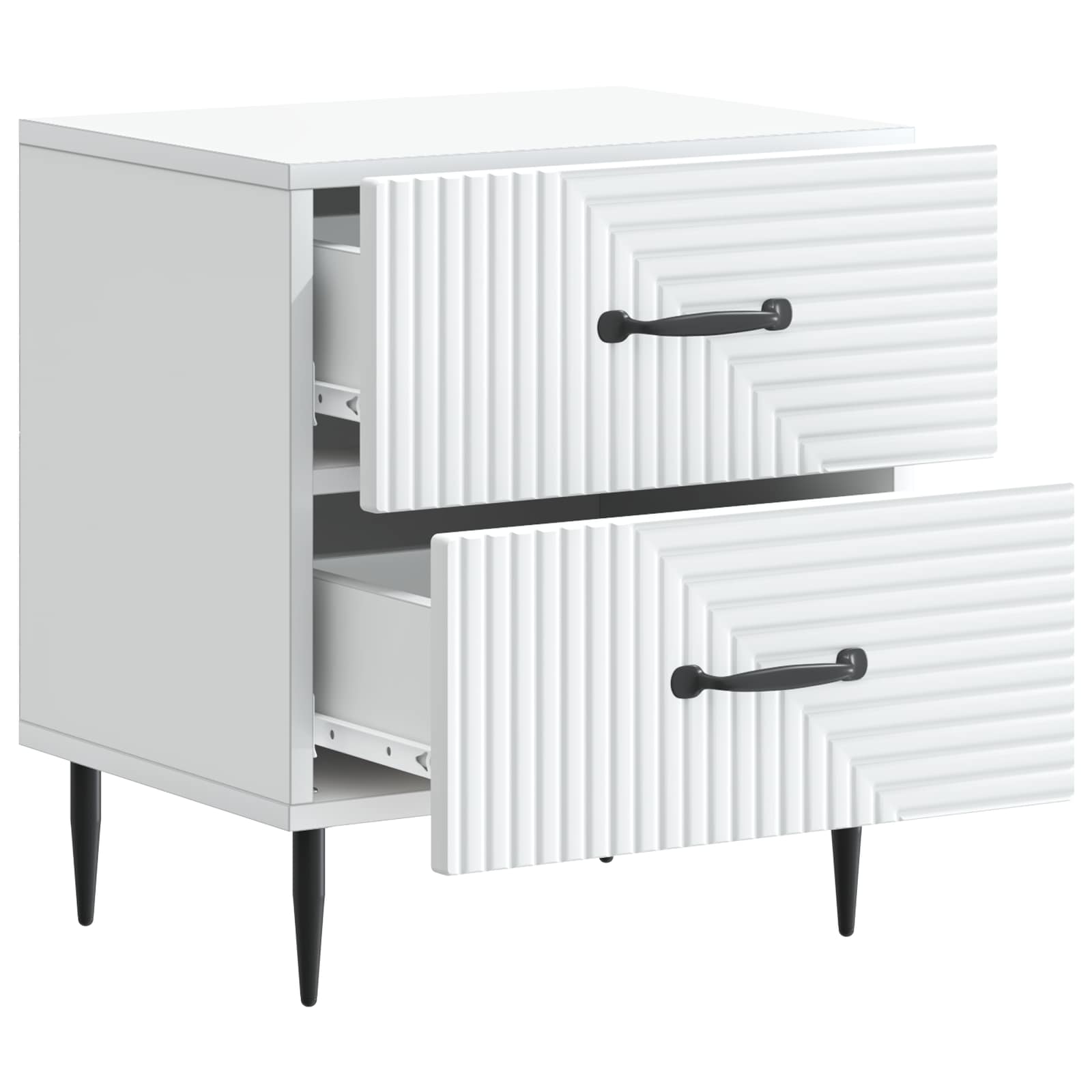 Armadio da Notte con cassetto Bianco 43 x 34,5 x 47,5 cm | homemem39