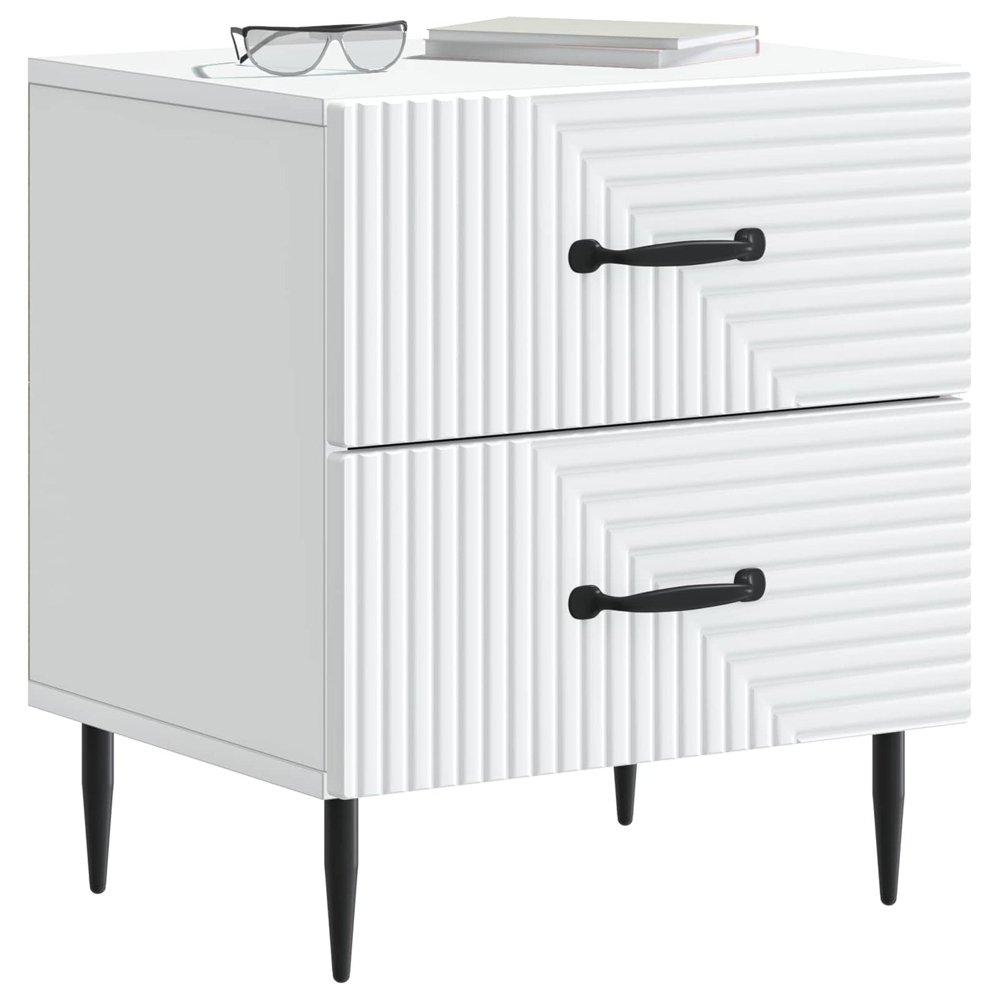 Armadio da Notte con cassetto Bianco 43 x 34,5 x 47,5 cm | homemem39