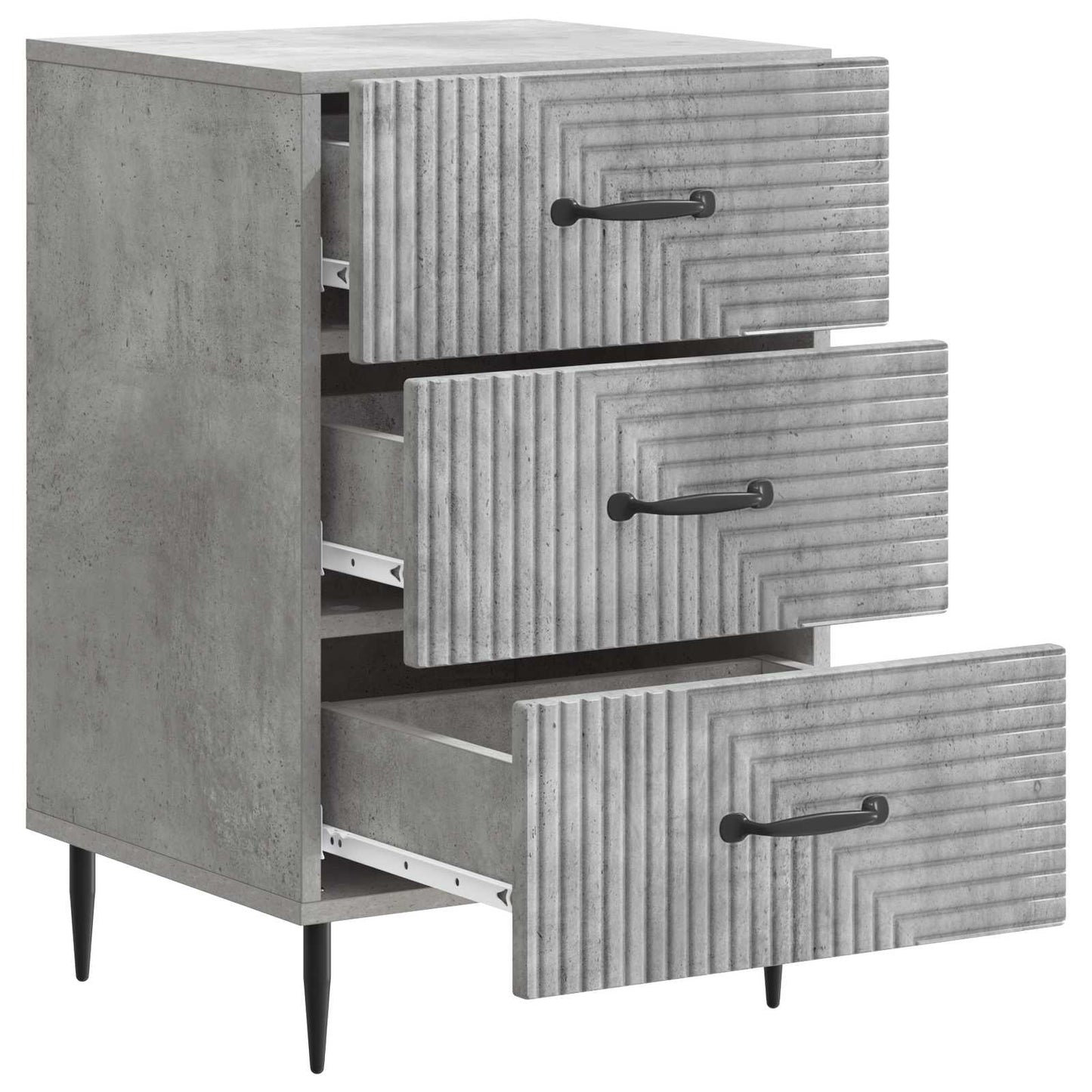 Armadio da Notte con cassetto Grigio Cemento 43 x 41 x 66,5 cm | homemem39