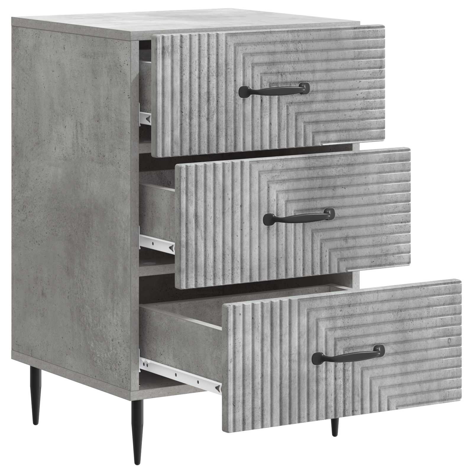 Armadio da Notte con cassetto Grigio Cemento 43 x 41 x 66,5 cm | homemem39