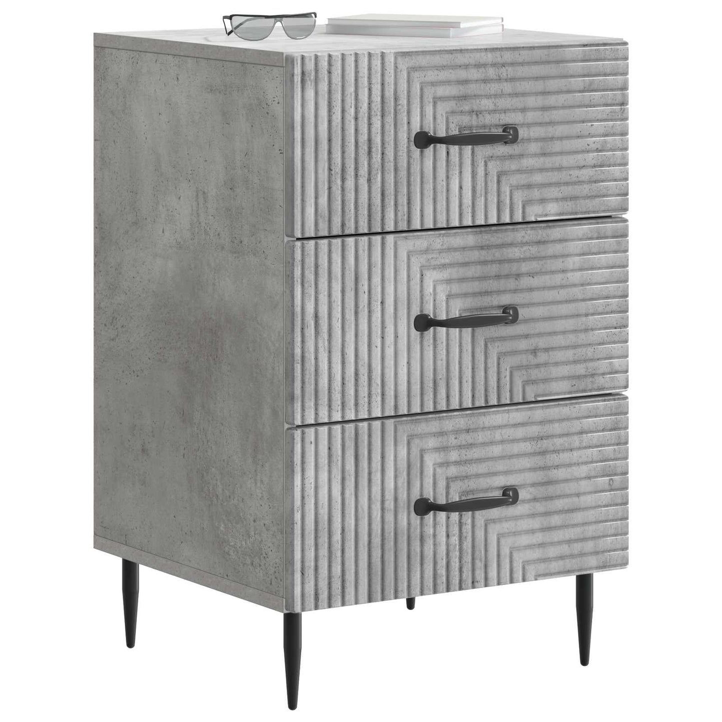 Armadio da Notte con cassetto Grigio Cemento 43 x 41 x 66,5 cm | homemem39