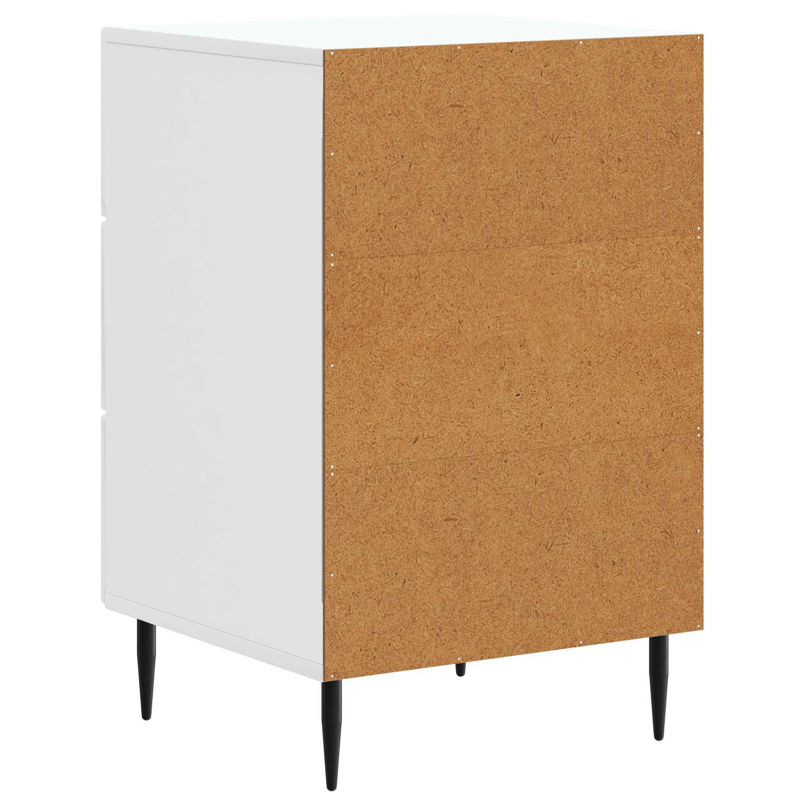 Armadio da Notte con cassetto Bianco Lucido 43 x 41 x 66,5 cm | homemem39