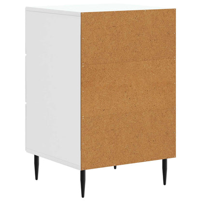 Armadio da Notte con cassetto Bianco Lucido 43 x 41 x 66,5 cm | homemem39
