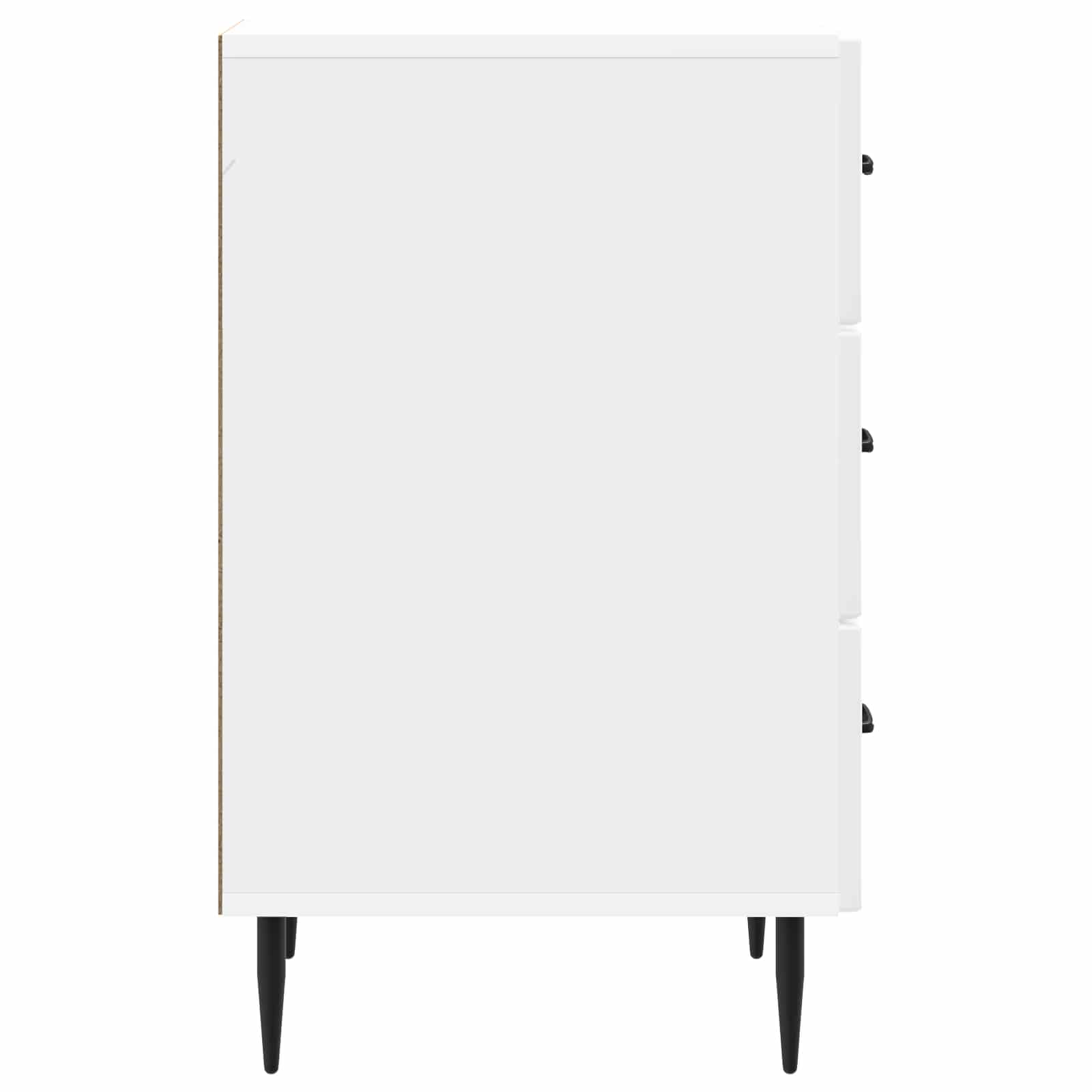 Armadio da Notte con cassetto Bianco Lucido 43 x 41 x 66,5 cm | homemem39
