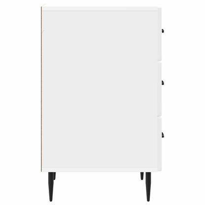 Armadio da Notte con cassetto Bianco Lucido 43 x 41 x 66,5 cm | homemem39