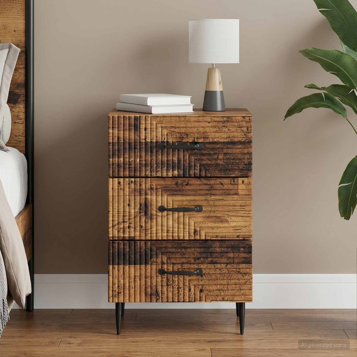 Armadio da Notte con cassetto Legno antico 43 x 41 x 66,5 cm | homemem39