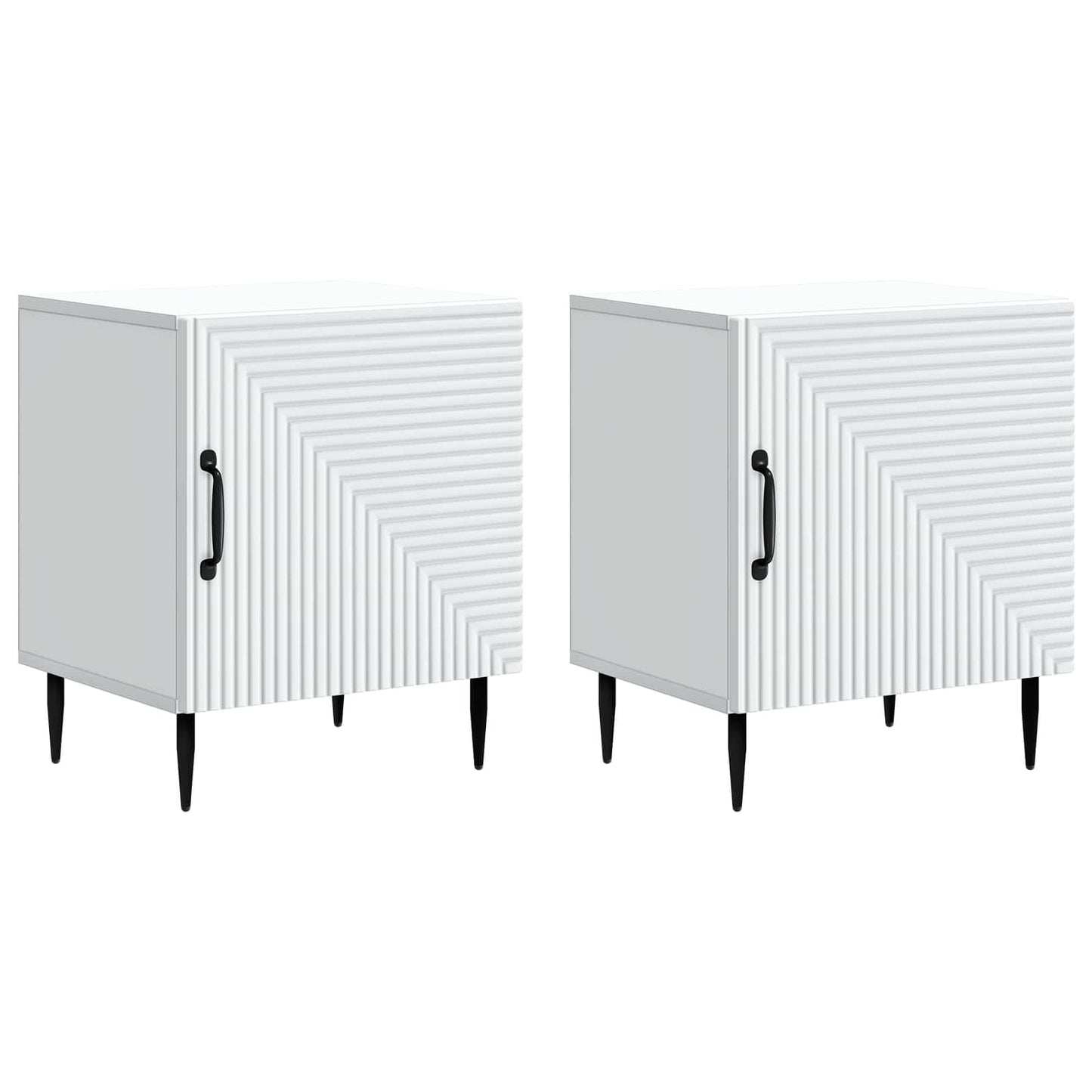 Armadio da Notte 2 pcs Bianco 43 x 34,5 x 50 cm | homemem39