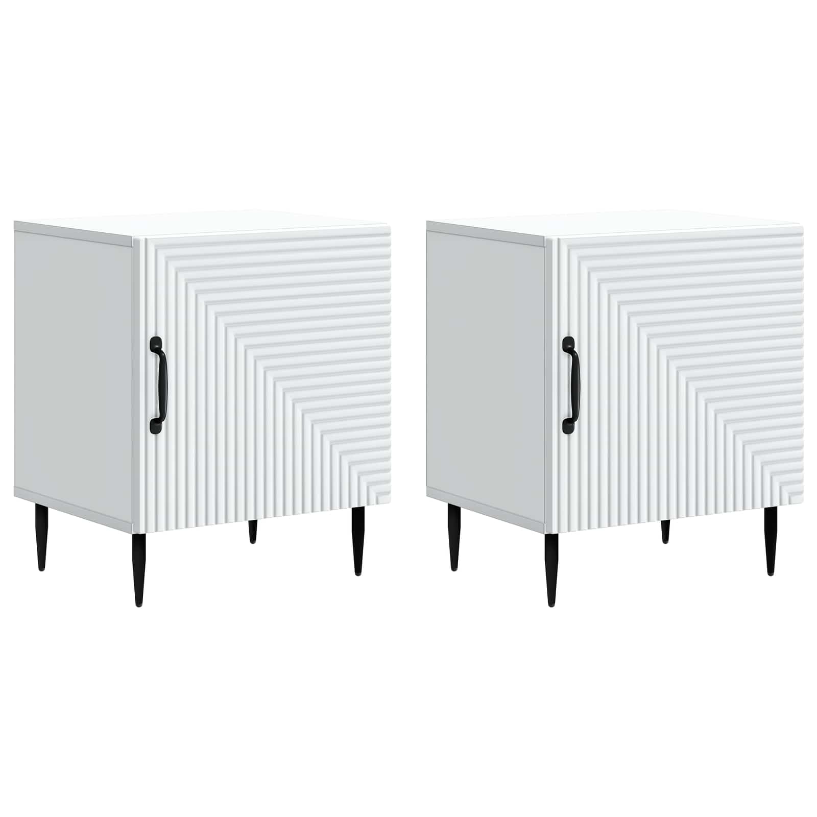 Armadio da Notte 2 pcs Bianco 43 x 34,5 x 50 cm | homemem39