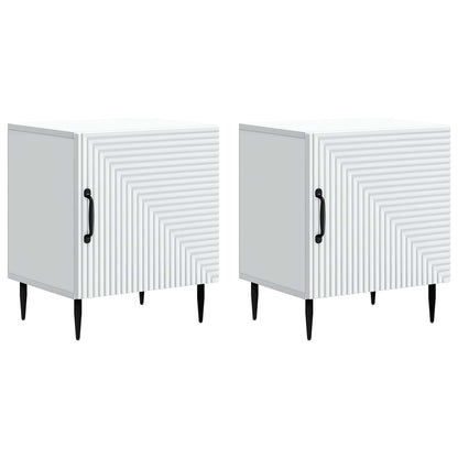 Armadio da Notte 2 pcs Bianco 43 x 34,5 x 50 cm | homemem39