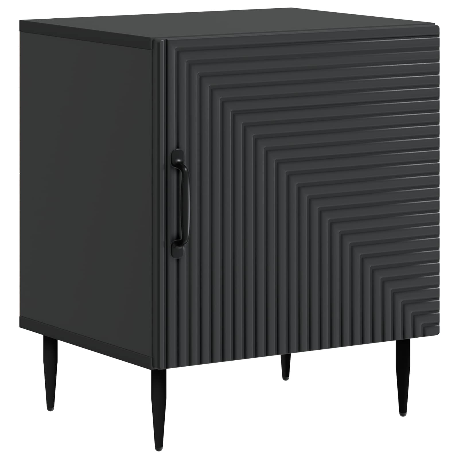 Armadio da Notte Nero 43 x 34,5 x 50 cm Legno ingegnerizzato | homemem39