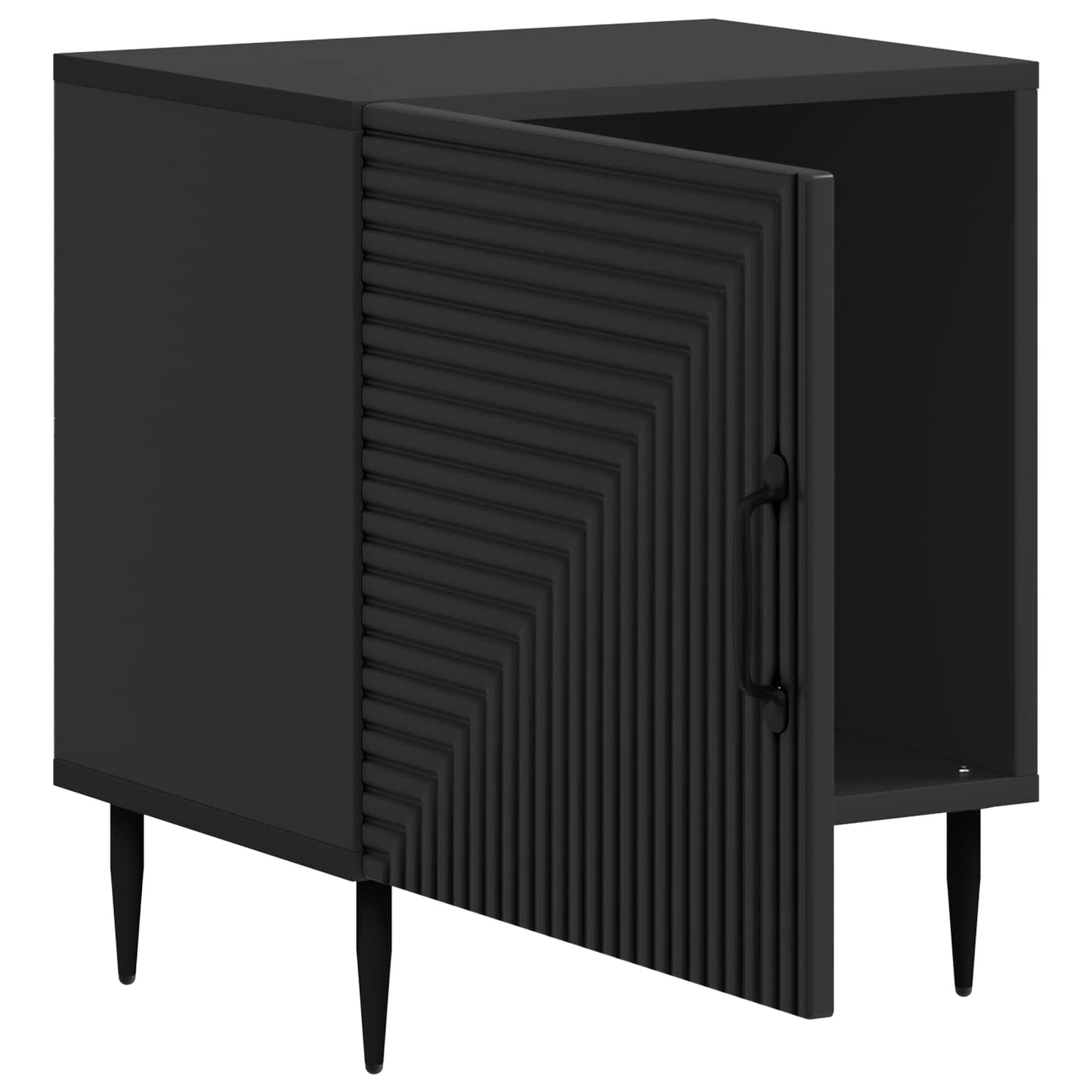 Armadio da Notte Nero 43 x 34,5 x 50 cm Legno ingegnerizzato | homemem39