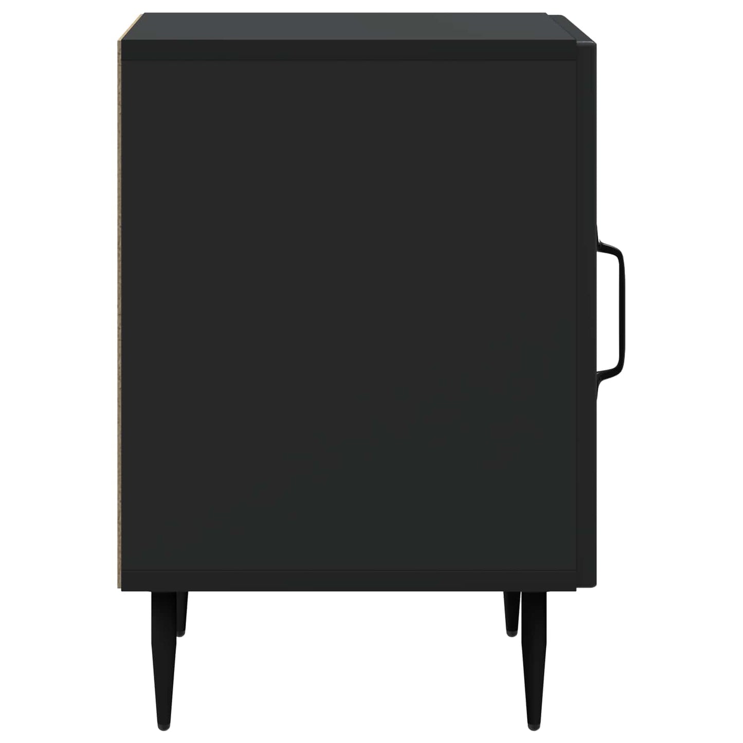 Armadio da Notte Nero 43 x 34,5 x 50 cm Legno ingegnerizzato