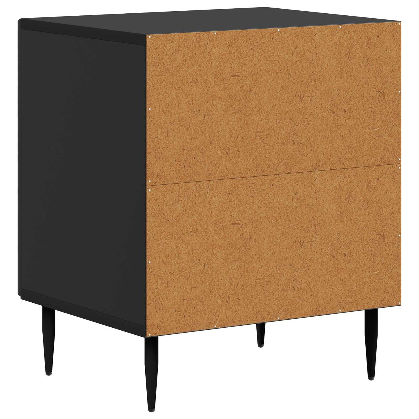 Armadio da Notte 2 pcs Nero 43 x 34,5 x 50 cm | homemem39