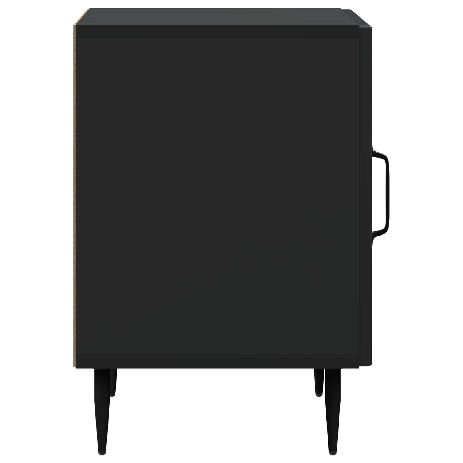 Armadio da Notte 2 pcs Nero 43 x 34,5 x 50 cm | homemem39
