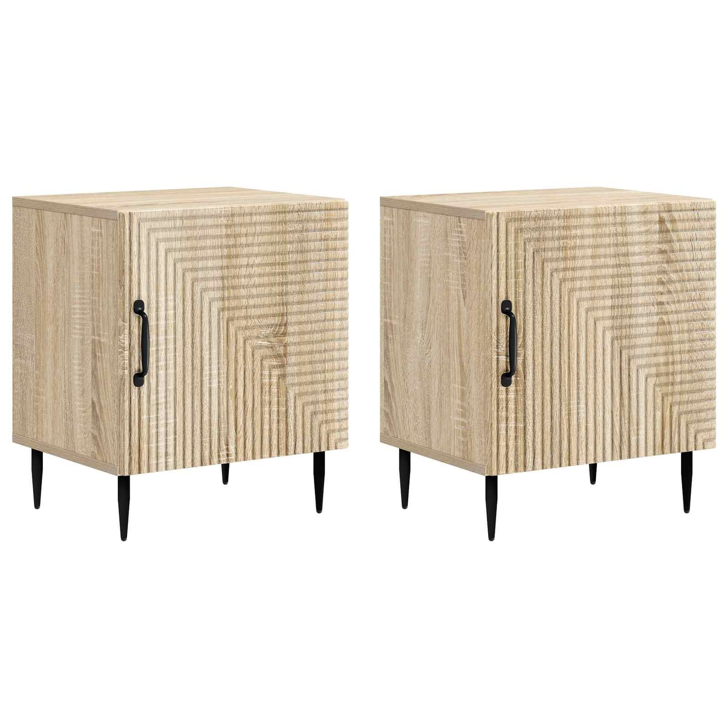 Armadio da Notte 2 pz Rovere Sonoma 43 x 34,5 x 50 cm