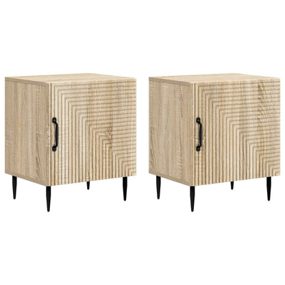 Armadio da Notte 2 pz Rovere Sonoma 43 x 34,5 x 50 cm