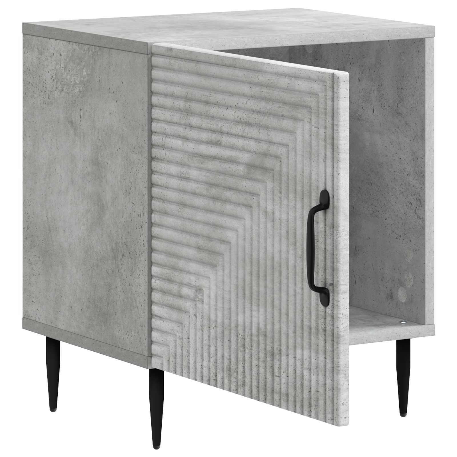Armadio da Notte Grigio Cemento 43 x 34,5 x 50 cm | homemem39