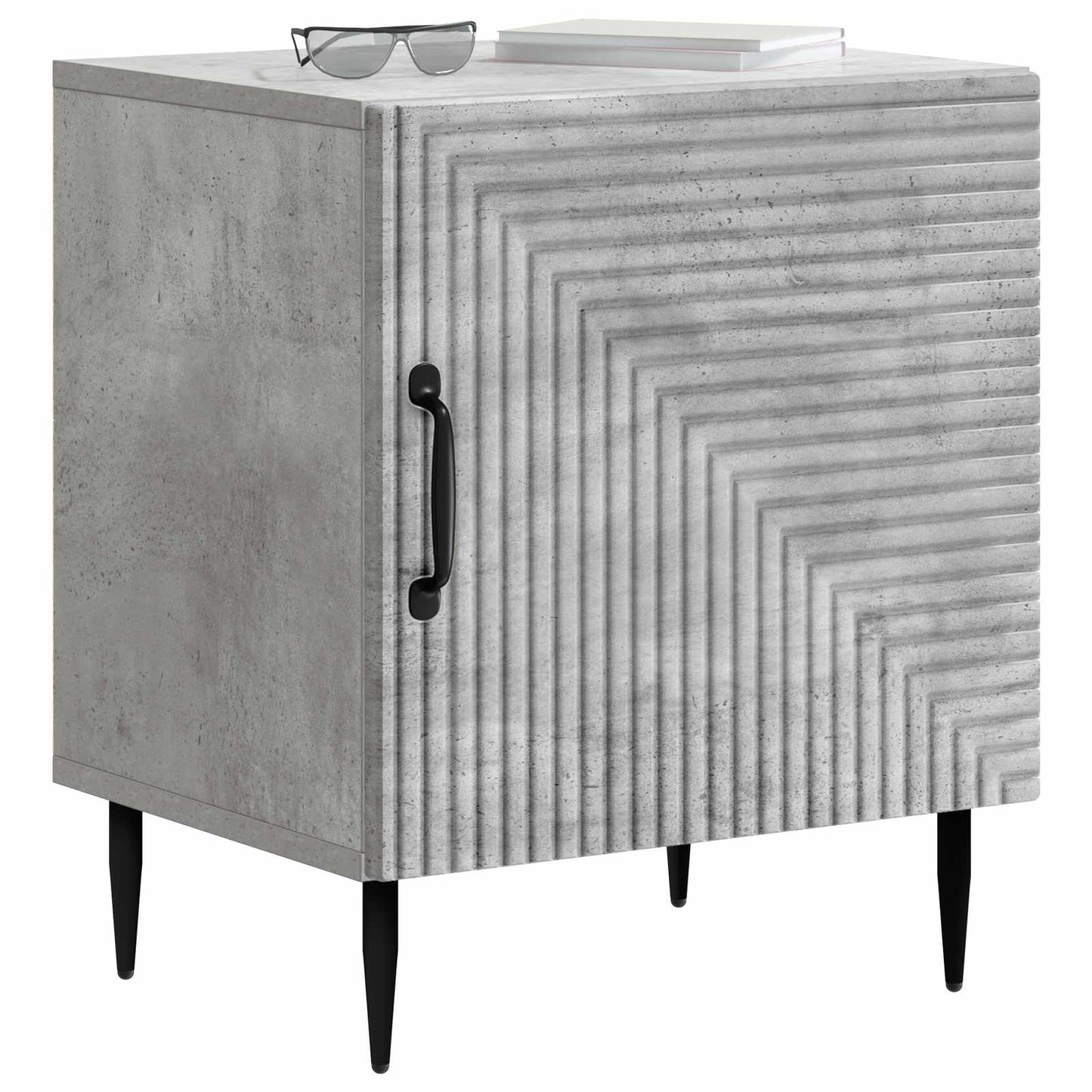 Armadio da Notte Grigio Cemento 43 x 34,5 x 50 cm | homemem39